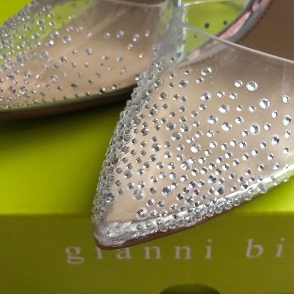Gianni Bini Clear Rhinestone Studded Heels - Picture 10 of 12